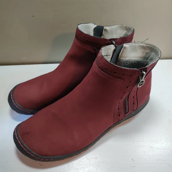 JBU juno double zip wine color ankle boot women's Size 10 - Picture 16 of 16